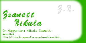 zsanett nikula business card